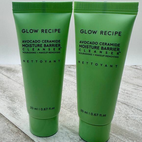 Glow Recipe Avocado Ceramide Moisture Barrier Cleanser 2 Tube Lot New/Sealed - Picture 3 of 5